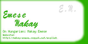 emese makay business card